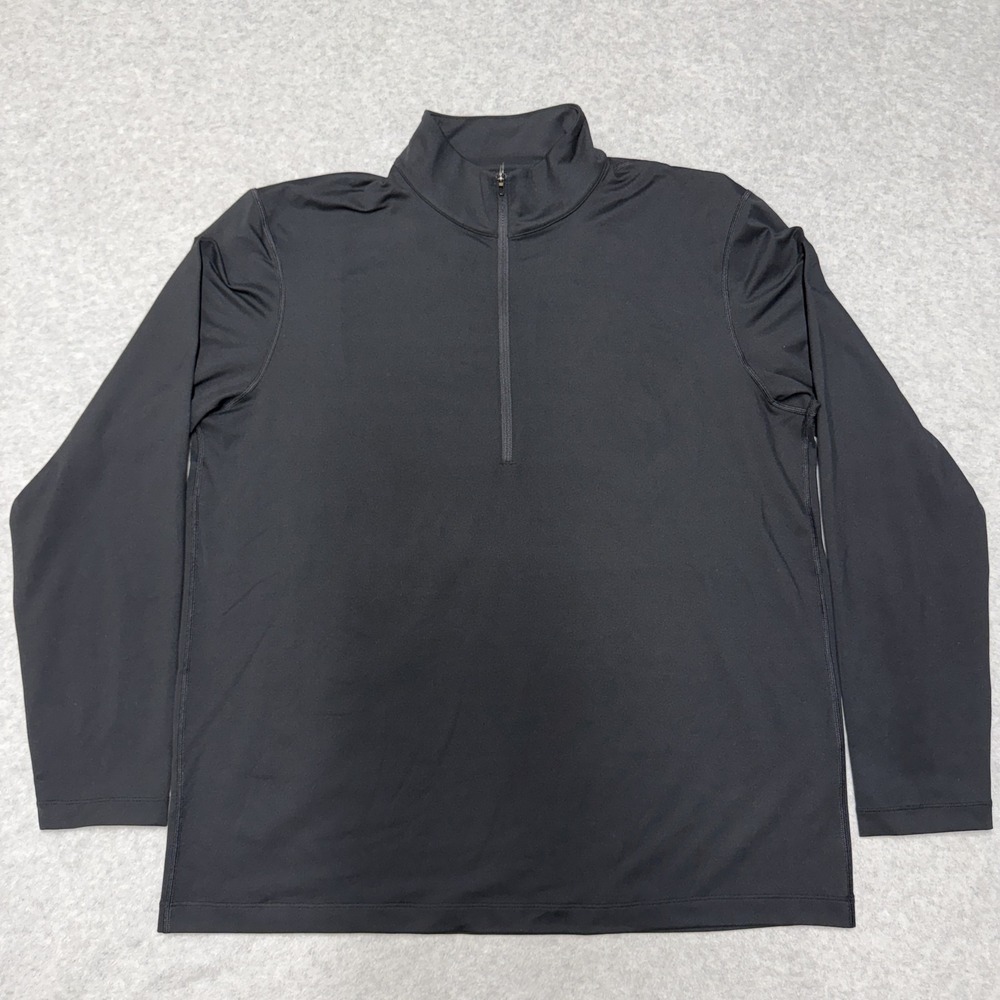 Lululemon Pullover Mens XL Black 1/4 Zip Mock Neck Athletic Performance Top